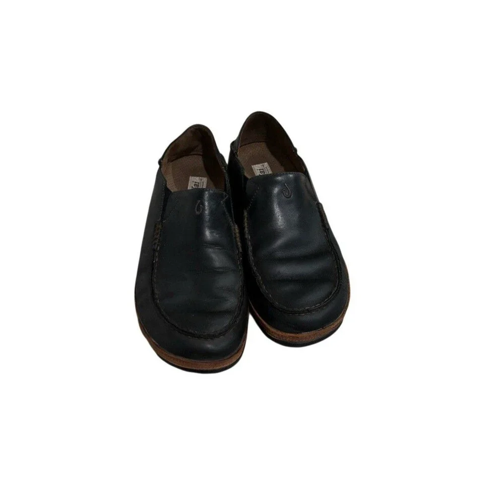 Olukai Moloa  Leather Shoes Black Toffee Size US M9 EU 42
